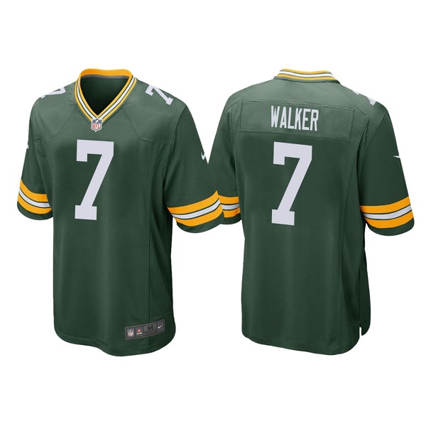 Men's Green Bay Packers #7 Quay Walker Green Stitched Football Jersey Men's Green Bay Packers #7 Quay Walker Green Stitched Football Jersey